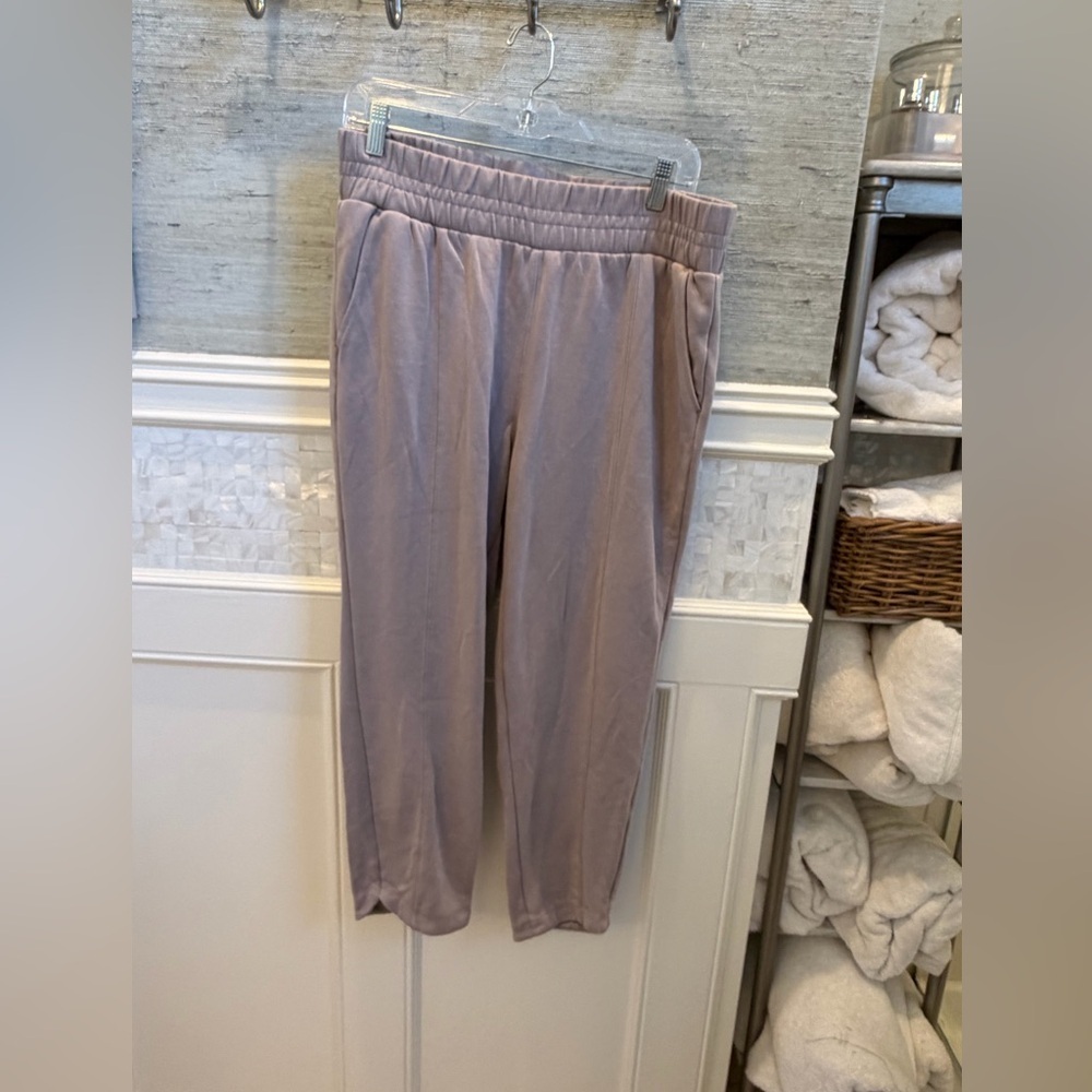 Large Danskin sweatpants lounge pants beige pockets elastic waist